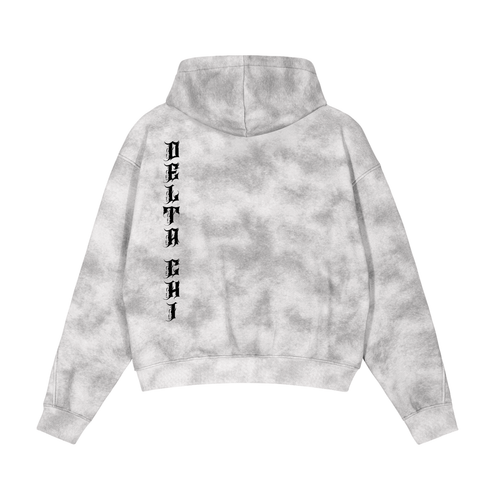 Dirty Washed Zip-Up Fleece Hoodie